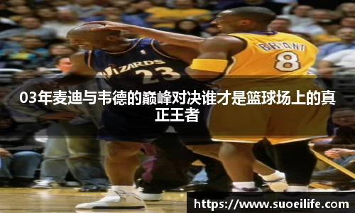 03年麦迪与韦德的巅峰对决谁才是篮球场上的真正王者